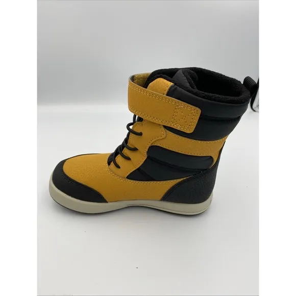 Merrell Boys Snow Boots Snow Ridge Size 12 M Black Yellow NWOB