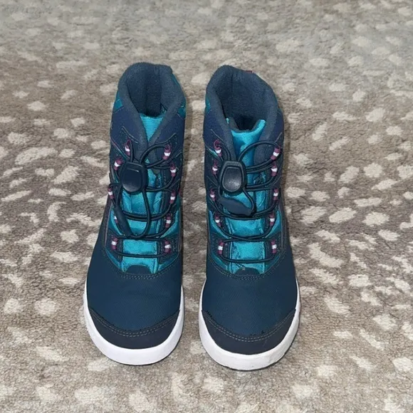 Merrell Kids Snow Bank 3.0 Waterproof Navy Blue‎ Teal Pink Winter Boots Size 12