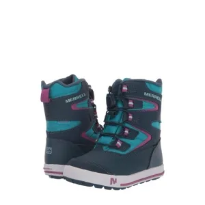 Merrell Kids Snow Bank 3.0 Waterproof Navy Blue‎ Teal Pink Winter Boots Size 12
