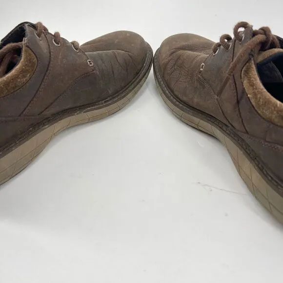Merrell Mens Oxford Shoes World Vue Lace Up Leather J94355 Brown Size 10