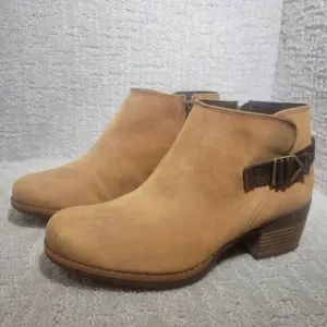 Merrell Shiloh Women's Size 9 Brown Leather Buckles Pull On Ankle Boots J001724