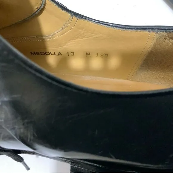 Mezlan &quot;Medolla&quot; dark gray glaze  Lace Up Oxford Leather Shoes Size 10M