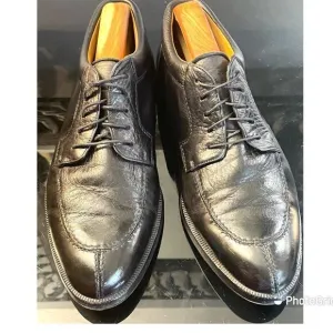 Mezlan Amsterdam Split Toe Derby Black Leather Men’s Handmade Shoes Size 9 M