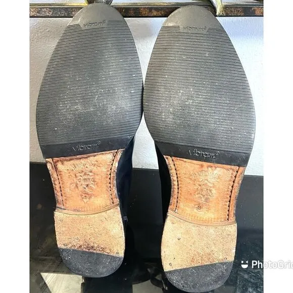 Mezlan Amsterdam Split Toe Derby Black Leather Men’s Handmade Shoes Size 9 M