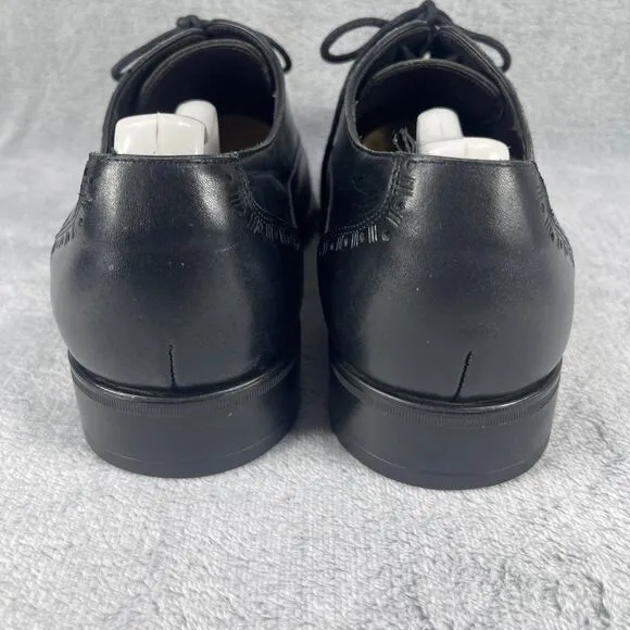 Mezlan Cap Toe Black Leather Dress Shoes Mens Size 11 M Black Lace-up Oxford