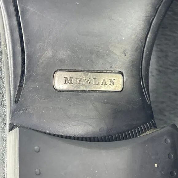 Mezlan Cap Toe Black Leather Dress Shoes Mens Size 11 M Black Lace-up Oxford