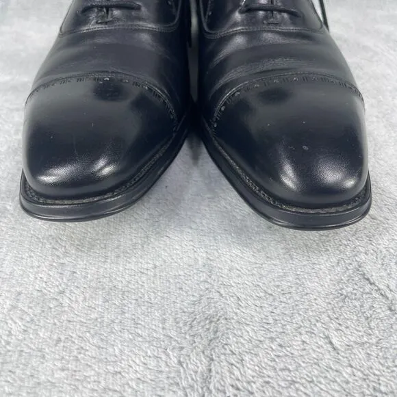 Mezlan Cap Toe Black Leather Dress Shoes Mens Size 11 M Black Lace-up Oxford