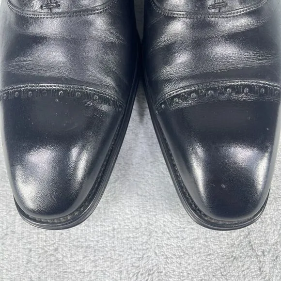 Mezlan Cap Toe Black Leather Dress Shoes Mens Size 11 M Black Lace-up Oxford