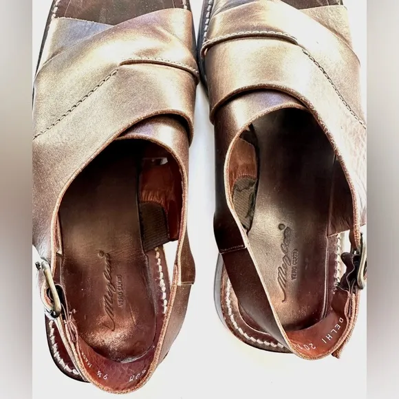 Mezlan Dark Brown Delhi Sandals, size 9.5