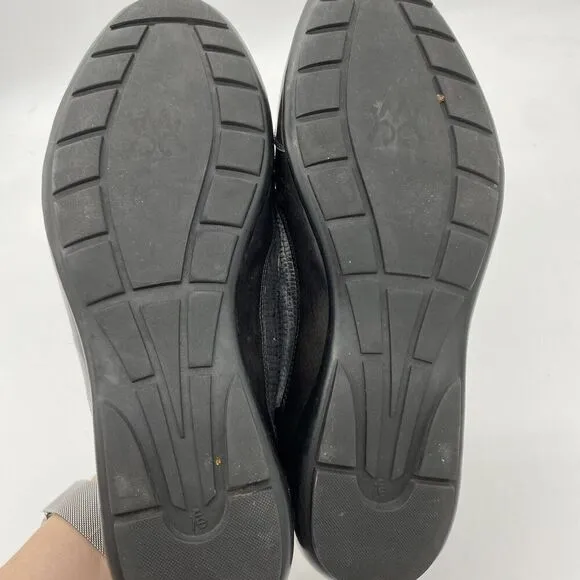 Mezlan Lope Calfskin &amp; Velvet Shoes Black Green Mens 9.5M