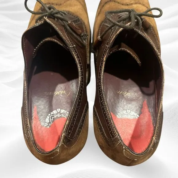 MEZLAN Wingtip Brown‎ Leather And Suede Lace Up Shoe Brogue 9