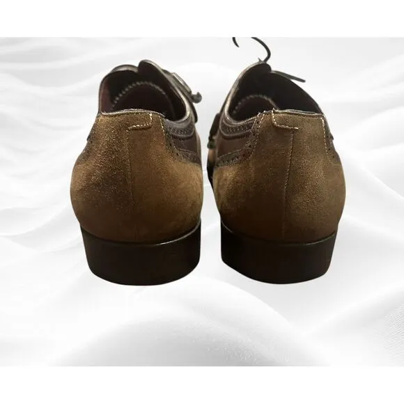 MEZLAN Wingtip Brown‎ Leather And Suede Lace Up Shoe Brogue 9