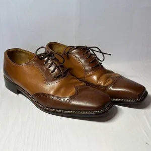 Mezlan two-tone Brown Leather Wingtip Dress Shoes Men’s Size 8