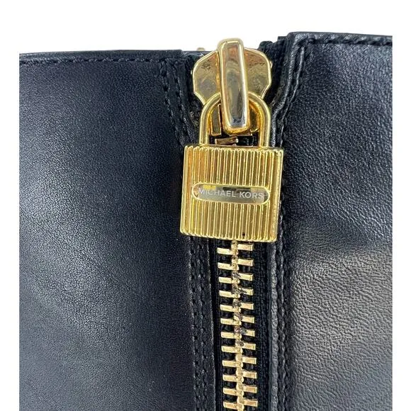 Michael Kors Black Frenchie Lock Ankle Boots