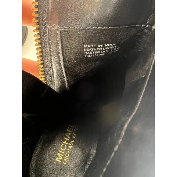 Michael Kors Black Frenchie Lock Ankle Boots