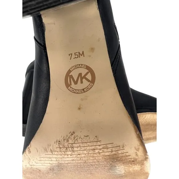 Michael Kors Black Frenchie Lock Ankle Boots