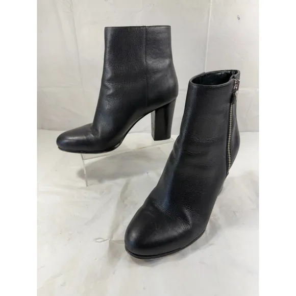 Michael Kors Black Leather Heeled Ankle Boots Women's Size 10
