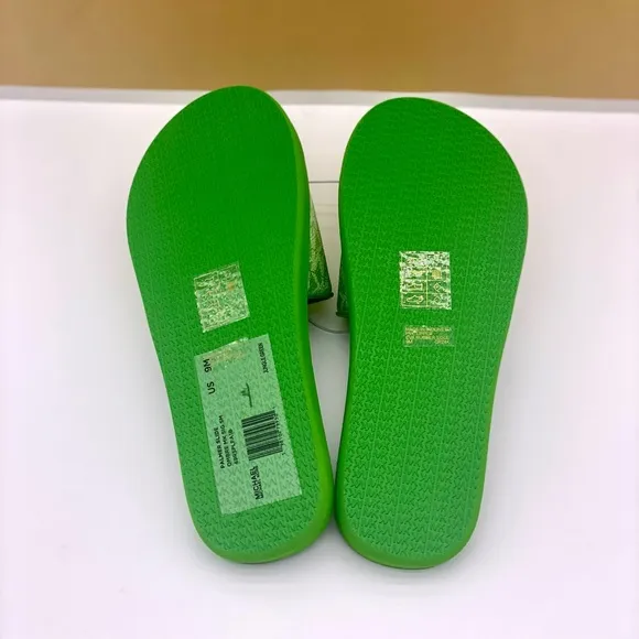 Michael Kors Green Slide Sandals