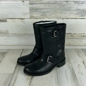 Michael Kors Jonas womens 5.5 black leather biker ankle boots new