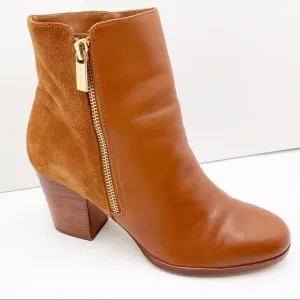 {Michael Kors} Leather &amp; Suede Ankle Boots