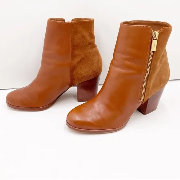 {Michael Kors} Leather &amp; Suede Ankle Boots
