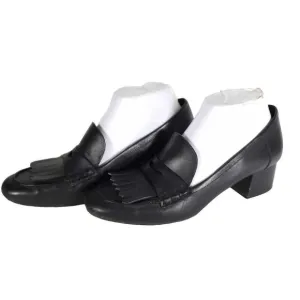 Michael Kors Woman's The Declan US8M Leather Fringe Heels Penny Loafer Shoes