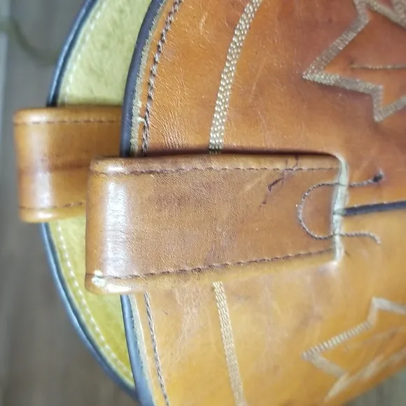 Miller Stockman Mens Cognac Cowboy Boots Size 7 1/2