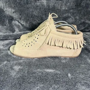 Minnetonka Lyra Fringe Flats  Suede Women’s 11