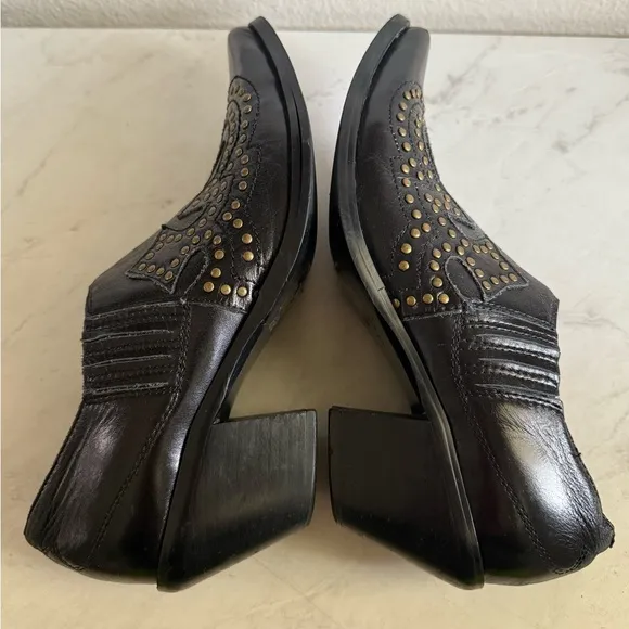 MIZ MOOZ Black Leather Ankle Boots