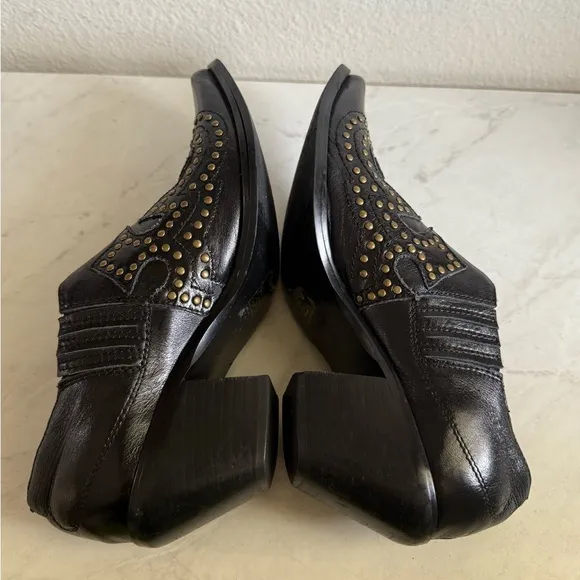 MIZ MOOZ Black Leather Ankle Boots
