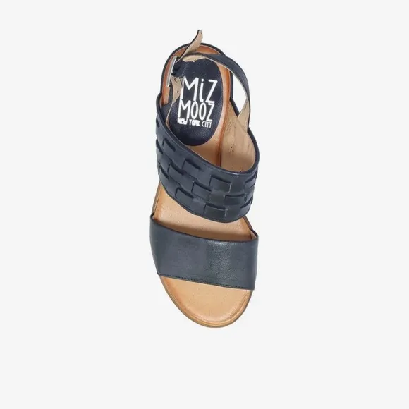 Miz Mooz Constance Black Leather Sandals