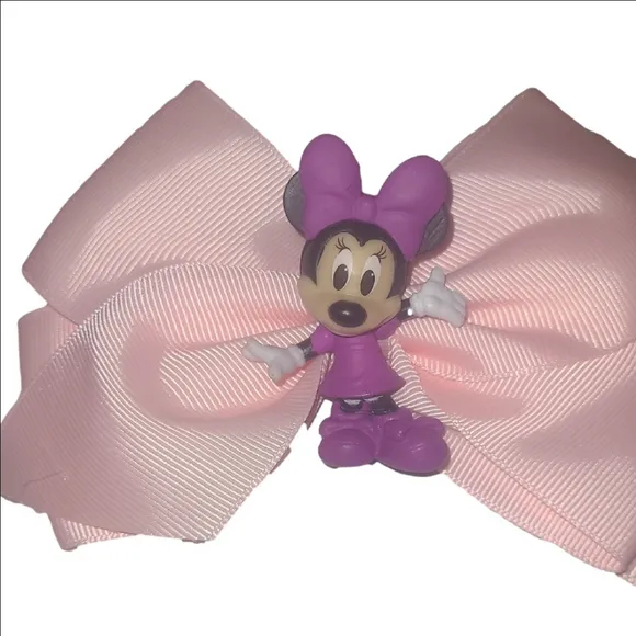 Miz Mooz Minnie Mouse  White Flats Pink Grosgrain Bow w 8.5-9 or m 6 Leather