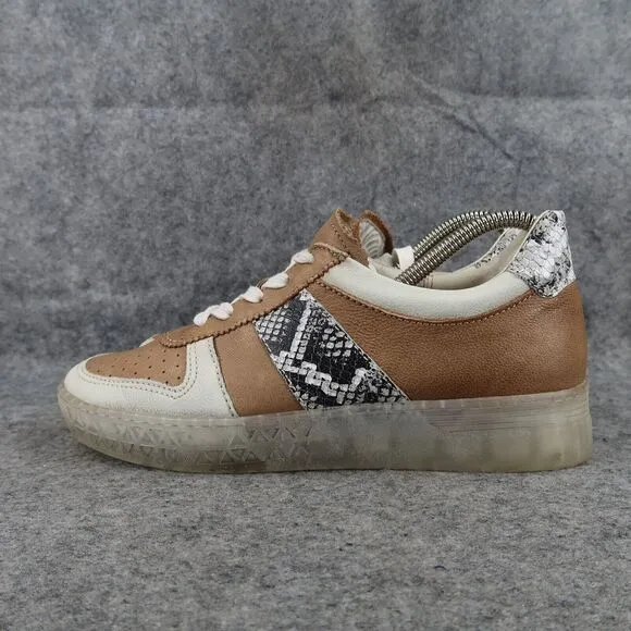 Miz Mooz Shoes Womens 37 Sneakers Fashion Lifestyle Flip Platform Leather Snake