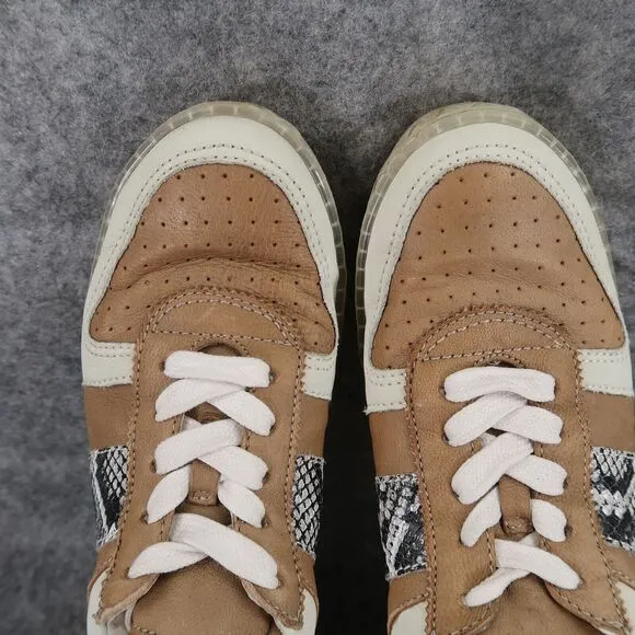 Miz Mooz Shoes Womens 37 Sneakers Fashion Lifestyle Flip Platform Leather Snake