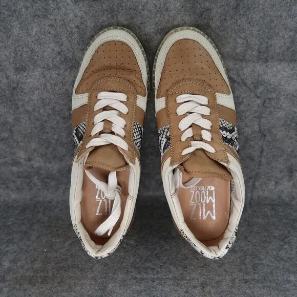 Miz Mooz Shoes Womens 37 Sneakers Fashion Lifestyle Flip Platform Leather Snake