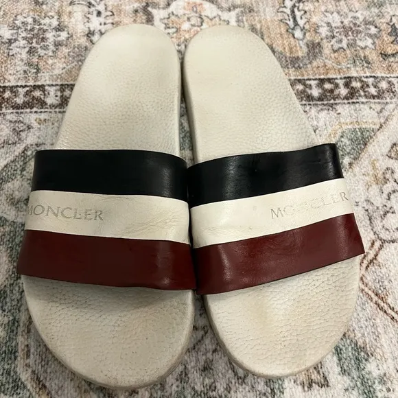 Moncler Men’s Sandals Size 12 – Red, White &amp; Blue – Gently Worn