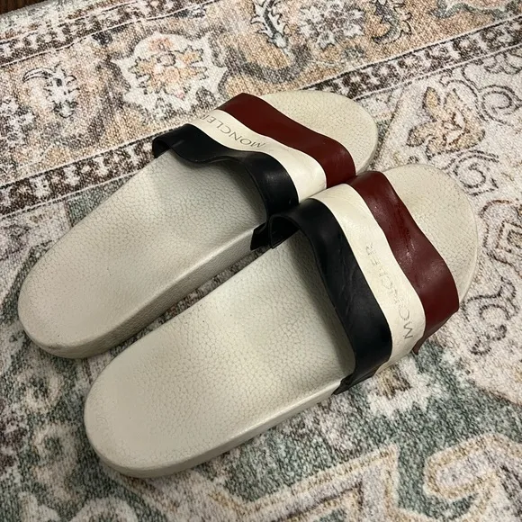 Moncler Men’s Sandals Size 12 – Red, White &amp; Blue – Gently Worn