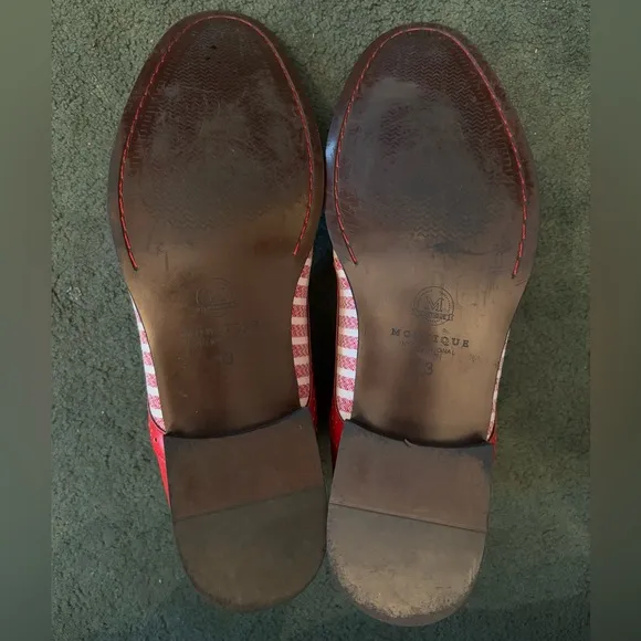 Montique S-1982 Mens Red Striped Ankle Boots Size 13