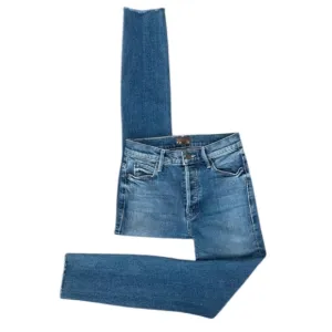 MOTHER Stunner Fray Jeans in SO LONG SIZE 24 Raw Hem Button Fly