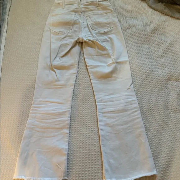 MOTHER The Hustler High-Rise Ankle Fray Jeans