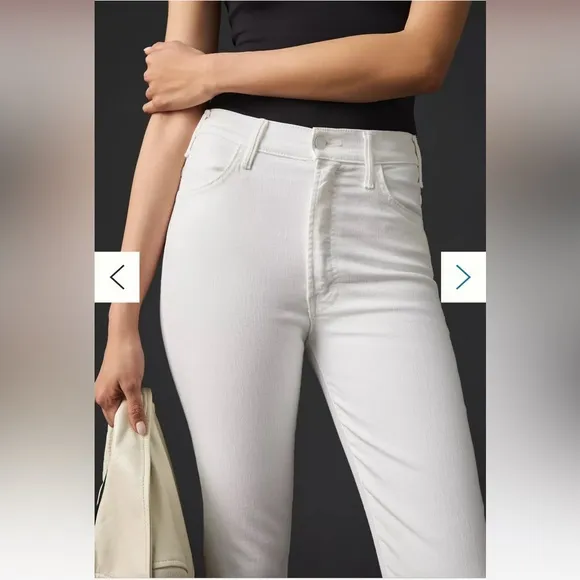 MOTHER The Hustler High-Rise Ankle Fray Jeans