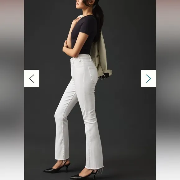 MOTHER The Hustler High-Rise Ankle Fray Jeans