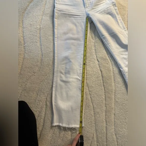 MOTHER The Hustler High-Rise Ankle Fray Jeans