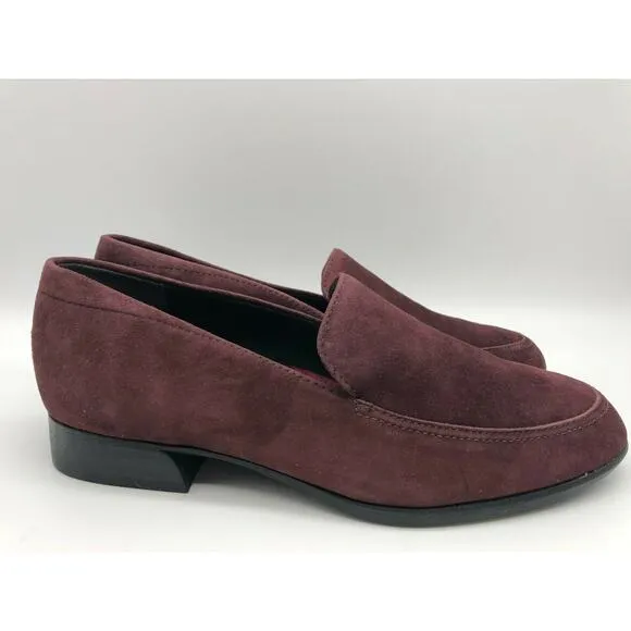 Munro Harrison Red Wine Suede Loafer Women's Shoes Size 8 $199🛒