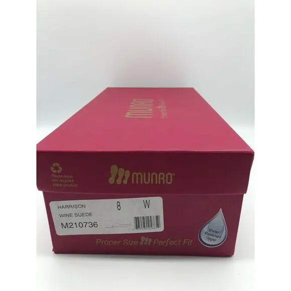 Munro Harrison Red Wine Suede Loafer Women's Shoes Size 8 $199🛒