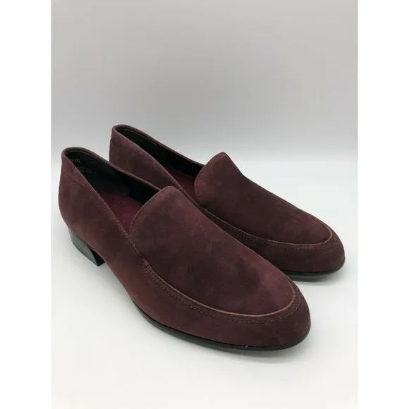 Munro Harrison Red Wine Suede Loafer Women's Shoes Size 8 $199🛒