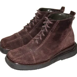 (N6) FRYE Women's Avenger Brown Suede Leather Lace Up Ankle Vintage Boots Sz 9.5