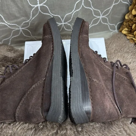 (N6) FRYE Women's Avenger Brown Suede Leather Lace Up Ankle Vintage Boots Sz 9.5
