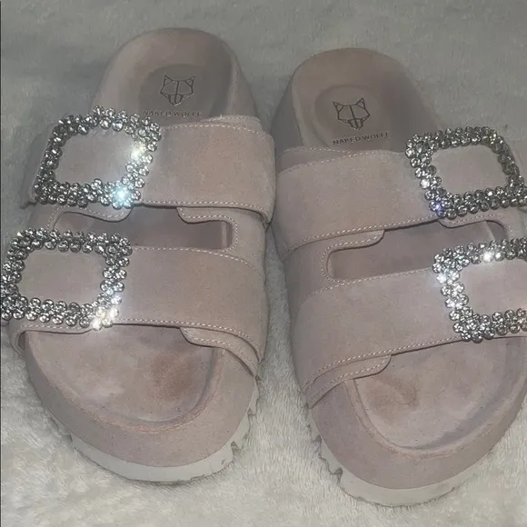Naked Wolfe Sparkling Sandals women’s size 7