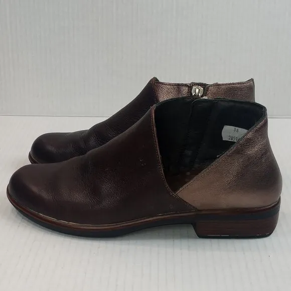 Naot Brown Copper Bayamo Ankle Boots